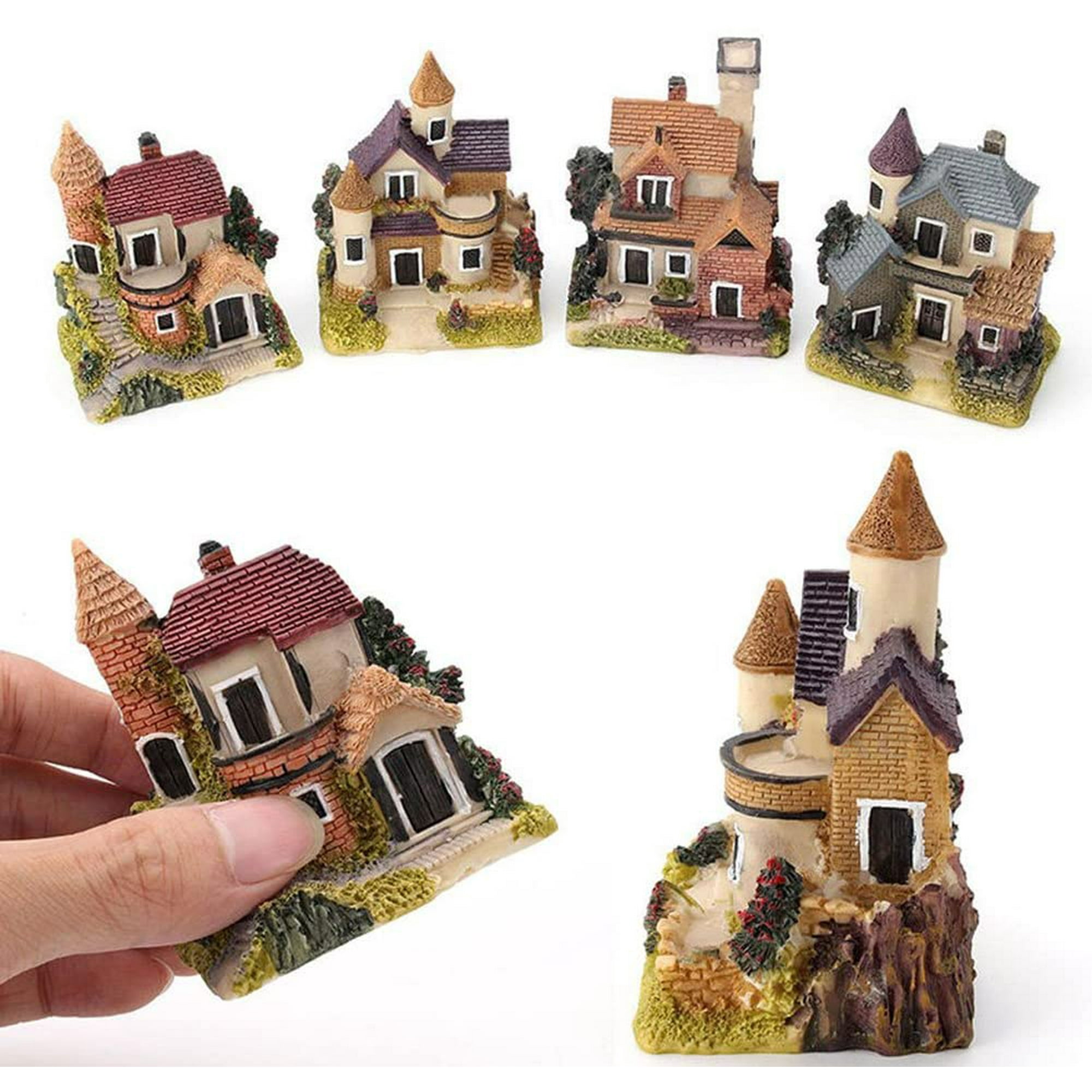 Mini House Miniature Resin Craft Ornament Micro Home Garden Decor Accessories